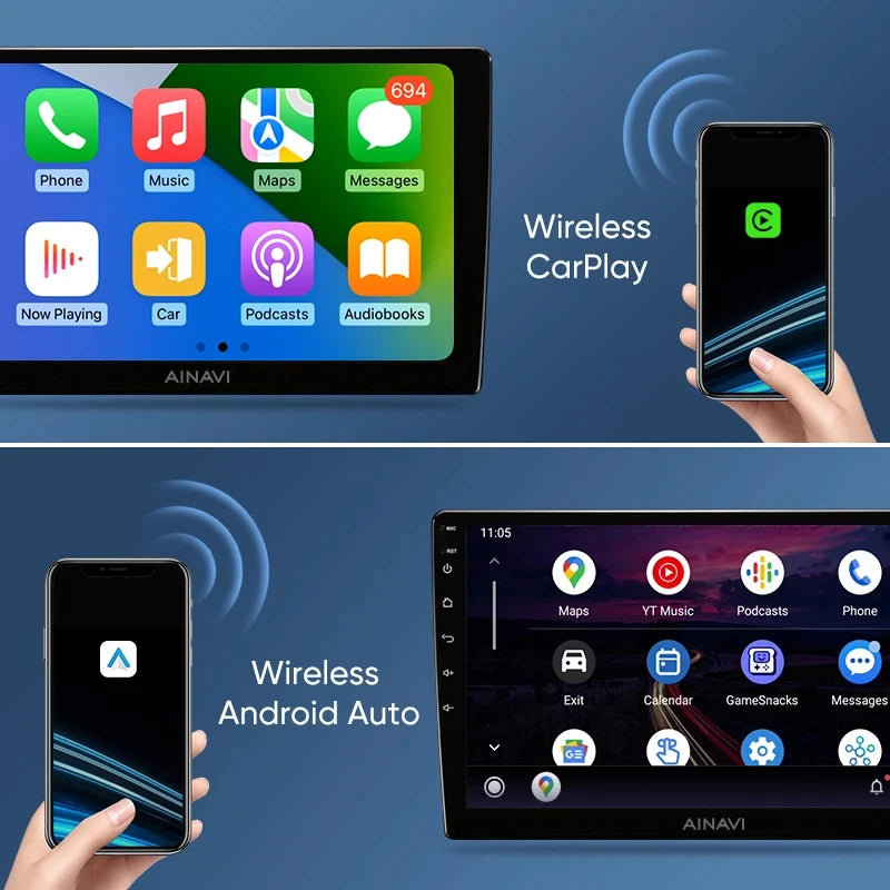 Ainavi Car Radio for Renault Clio 3 2005-2014 Wireless CarPlay Android