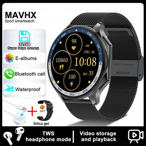 2024 New For OPPO Watch X Smart Watch Men 4G Memory MP4 Music Video 3D