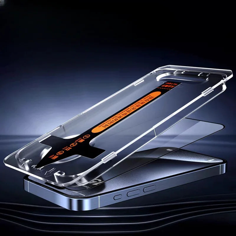 2Pcs Tempered Glass Easy install For iPhone 15 Pro Max 14Pro Full