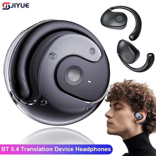 Bluetooth 5.4 Earphones Ear Hook TWS Wireless Translation Device Voice