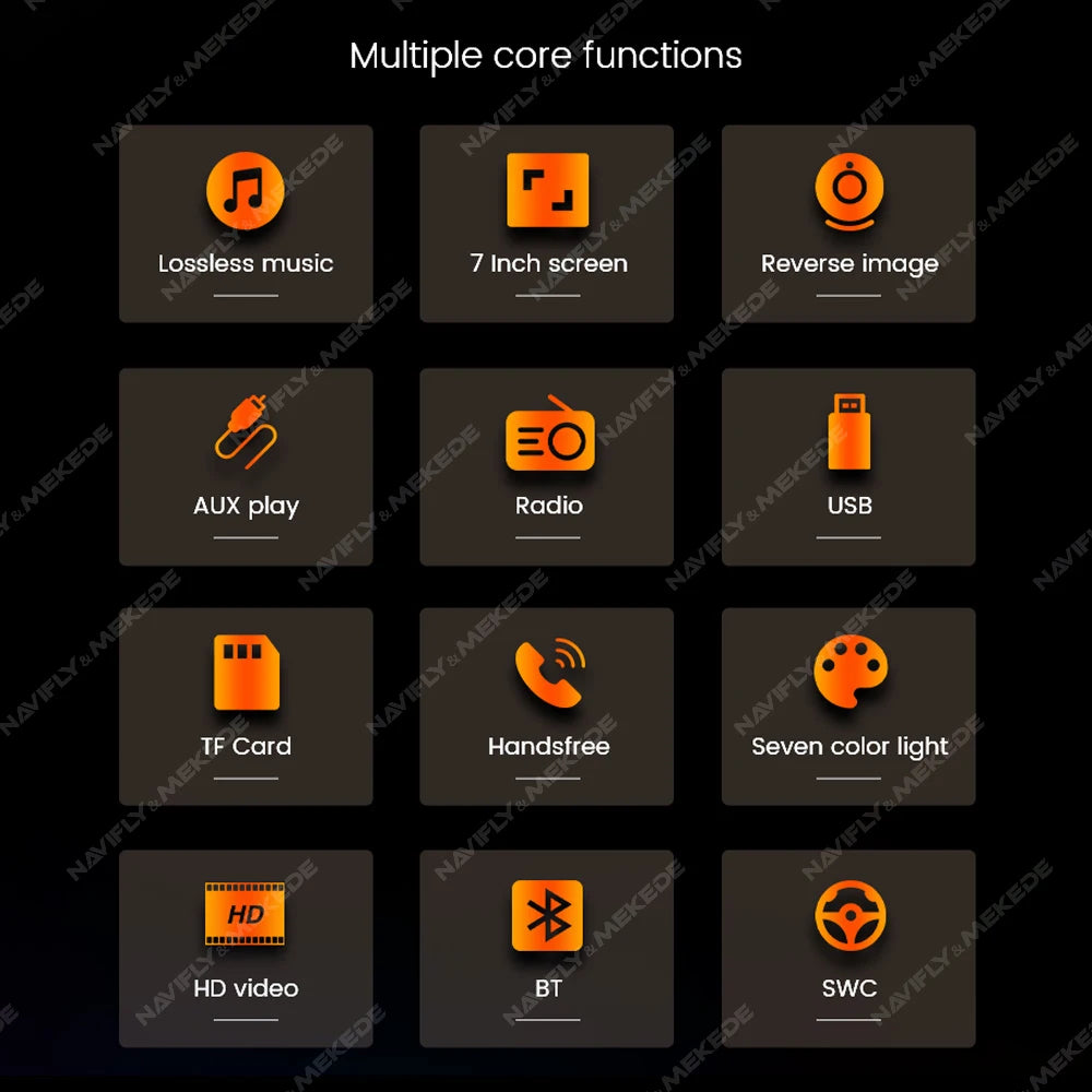 7 Inch HD Touch Screen Intelligent System Car Radio Multimedia Player