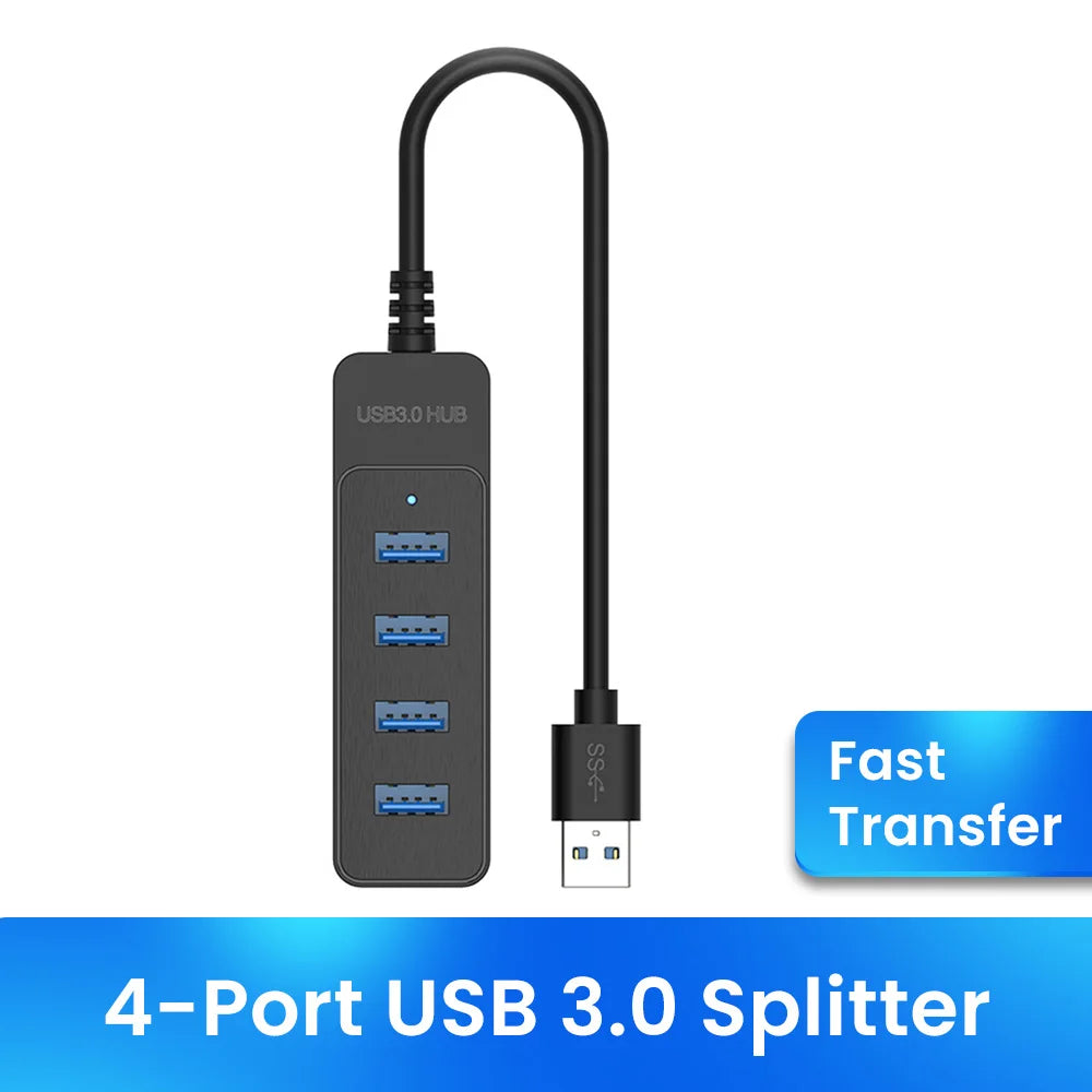 Elough 4 Ports USB HUB 3.0 High Speed Multi USB 3.0 Splitter Type c