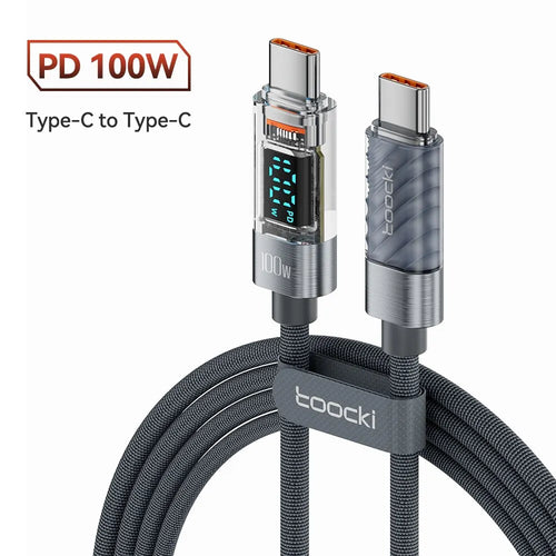 Toocki Type C to Type C Cable 100W PD Display Fast Charging Charger