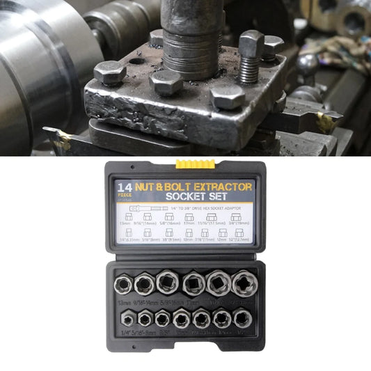 14 Pieces Damaged Bolt Removal Tool Bolt Extractor Tool Set with