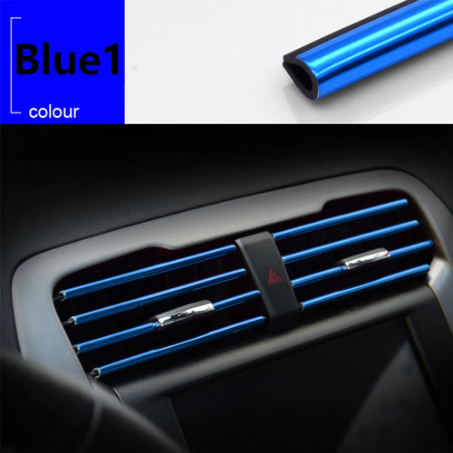 10Pcs 20cm Car Air Conditioner Outlet Decorative U Shape Moulding Trim