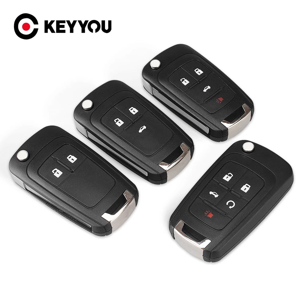 KEYYOU Flip Folding Remote car Key Shell For Chevrolet Cruze Epica