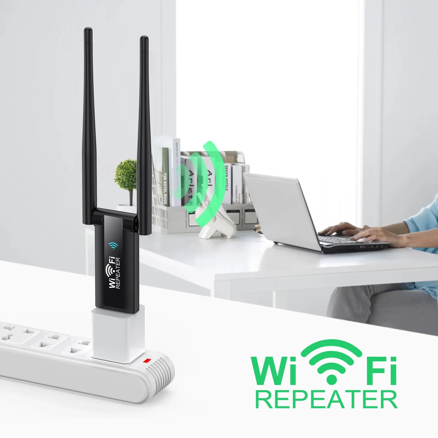 2.4G 300Mbps Wireless USB WiFi Repeater Extender WiFi Signal Amplifier