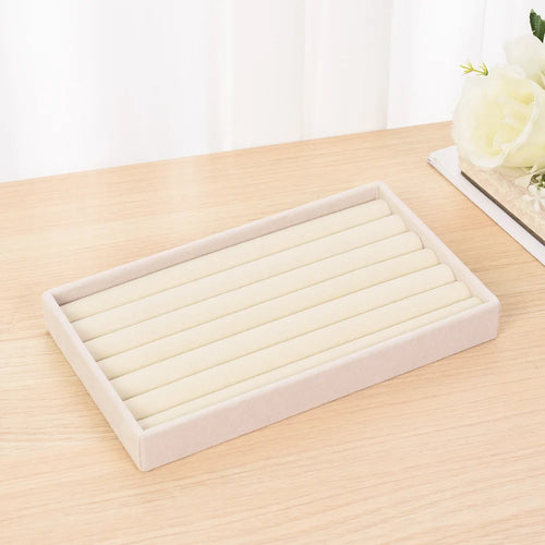 Jewelry Storage Box Earring Ring Necklace Brooch Holder Flannelette