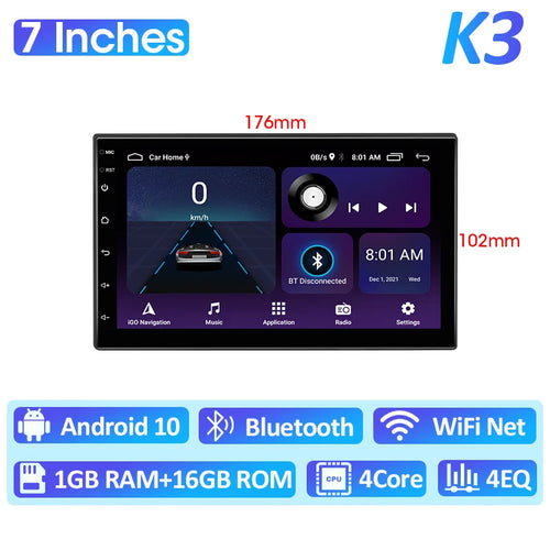 Vtopek 7 9 10 Inch Android 12 4G Car Radio For Toyota VW Kia Nissan