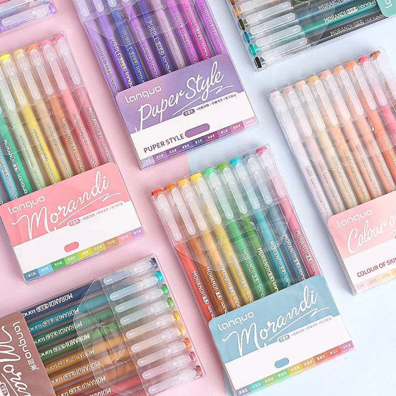 13Style 9pcs/set Multi-Color Pen Large-Capacity Color Handbook Pen Set