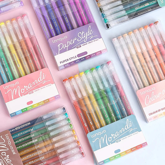 13Style 9pcs/set Multi-Color Pen Large-Capacity Color Handbook Pen Set