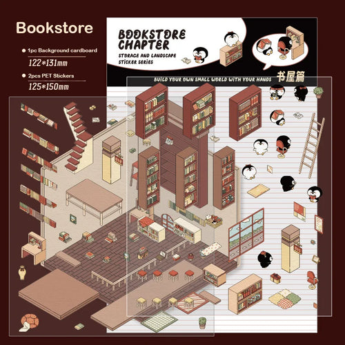 Cartoon 3D Landscaping Stickers Miniature Scene Kawaii Stickers DIY