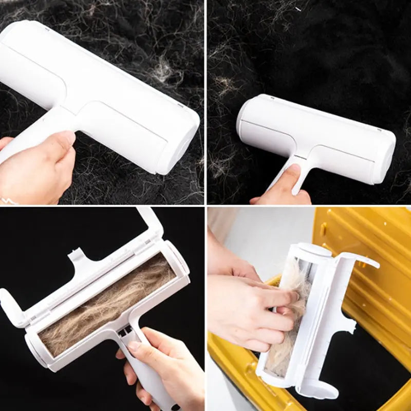 One Hand Operate Way Pet Hair Remover Roller Removing Dog Cat Self