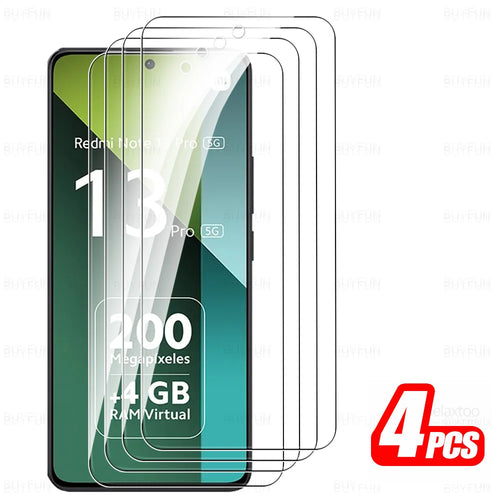 8 in 1 Tempered Glass For Redmi Note 13 Pro 5G Camera Glass For Xiaomi