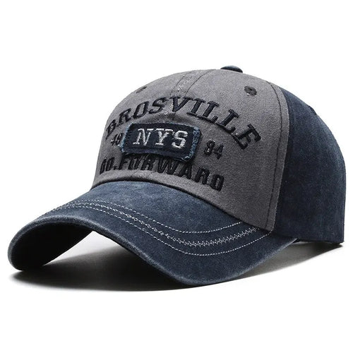 Four Seasons Men Baseball Cap Casual Distressed Washed Cotton Letter