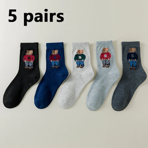 5/10 Pair  New Striped Casual Breathable Socks High Quality Harajuku