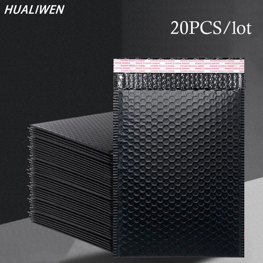 20 PCS/Lot Black Foam Envelope Bags Self Seal Mailers Padded Shipping