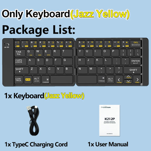 Mini Foldable Wireless Keyboard Ultra Slim Portable Bluetooth Keyboard