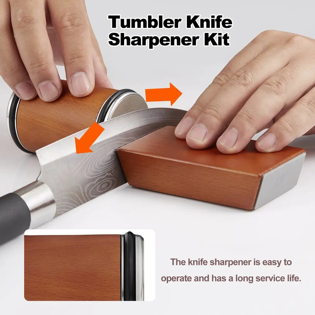 New Rolling Knife Sharpener Kit Magnetic Knife Holder Adjustable Angle