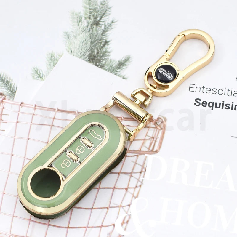 3 Buttons TPU Car Key Cover Case Remote Auto Folding Flip Key Case for