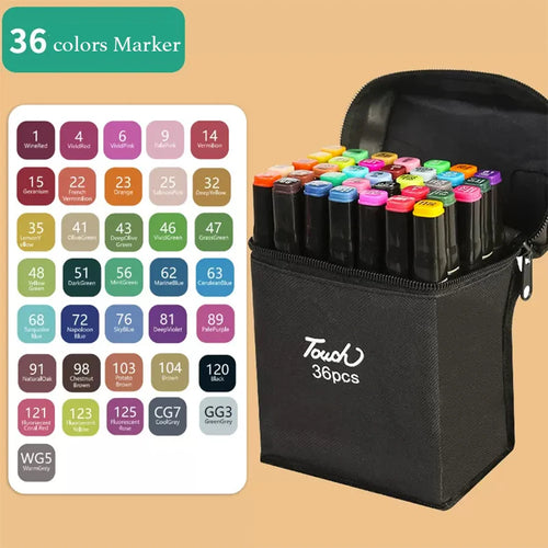 12-262 Colores Double Pen Tip Markers Brush Pens Set Painting