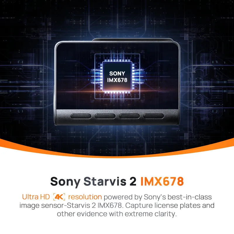 Global 70mai Dash Cam A810 Ultra HD 4K Built-in GPS ADAS Auto Record