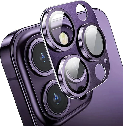 Metal armor Camera Lens Protector Glass For iPhone 14 15 Pro Max Back