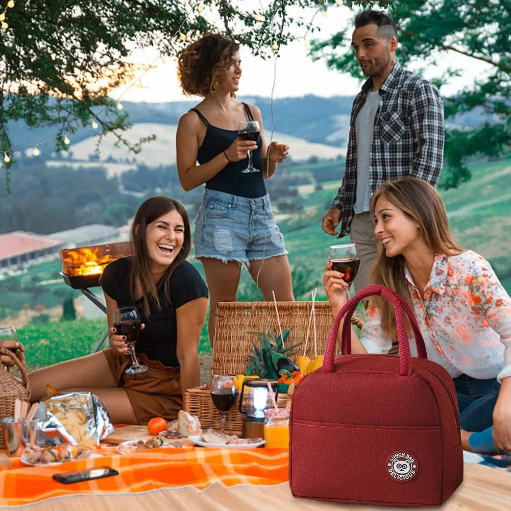 Lunch Bag Outdoor Portable Men's And Women's Aluminum Foil Thickened