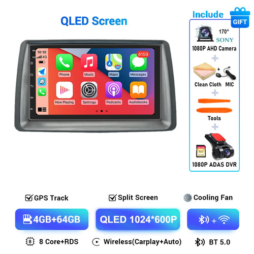 7" Android 14 Carplay Auto Car Radio Multimedia For Fiat Panda 2003