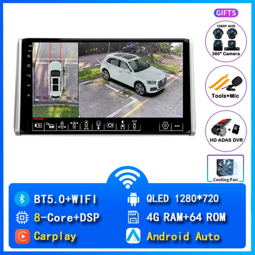 Android 14 Carplay Car Radio For Toyota RAV4 XA50 2018 2019 2020