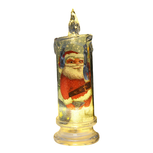 Electronic Candle Christmas Decoration Transparent Built-in Printed