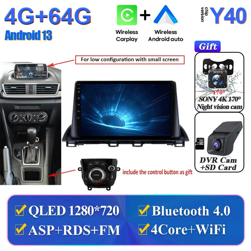 Car Multimedia Android For Mazda 3 Axela 2014-2017 2018 2019 Head Unit