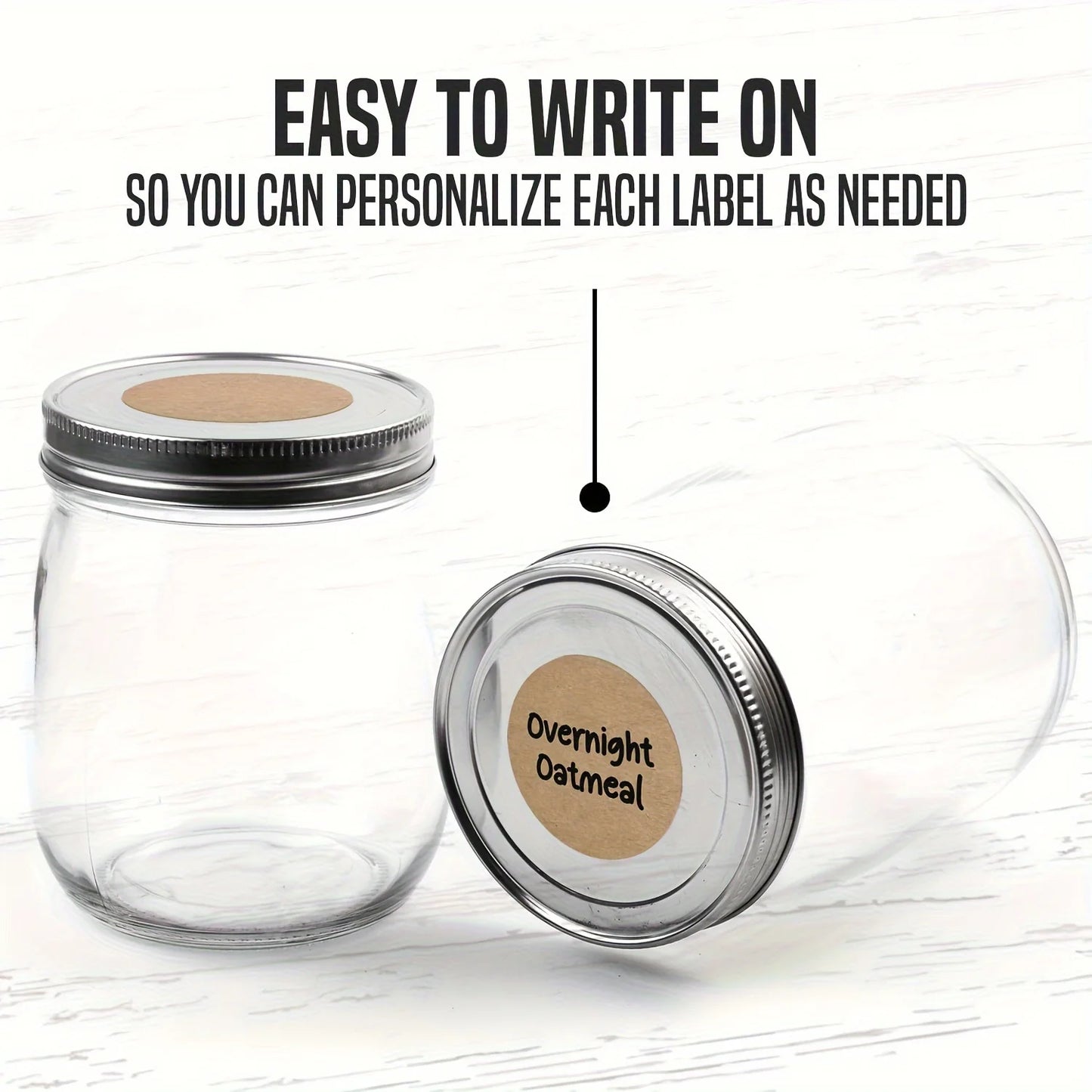 500 pcs / 1 roll ，kraft round self-adhesive label paper items