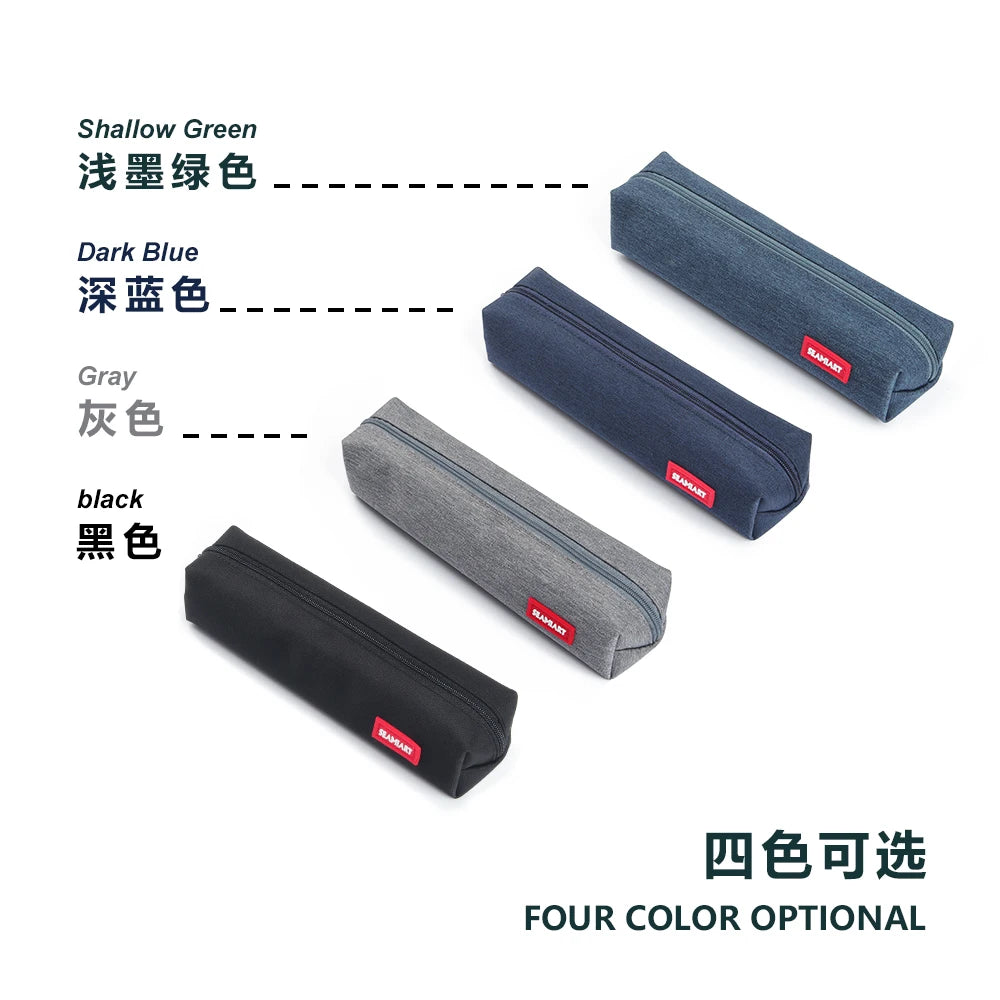SeamiArt 1pc Small Solid Color Simple Zipper Kawai Pencil Case Mini