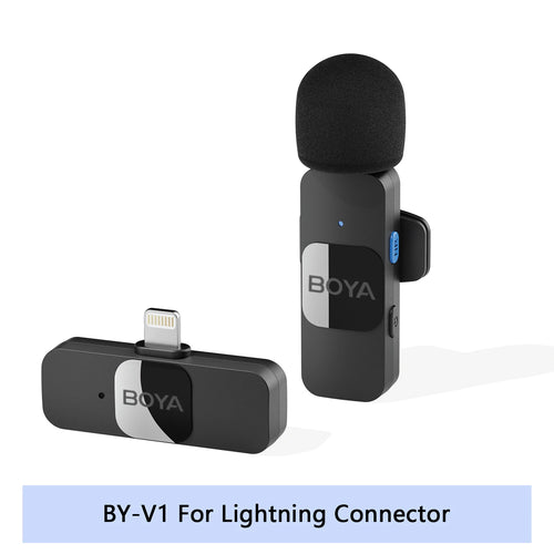 BOYA BY-V-P Wireless Lavalier Lapel Microphone for iPhone15 14 Android