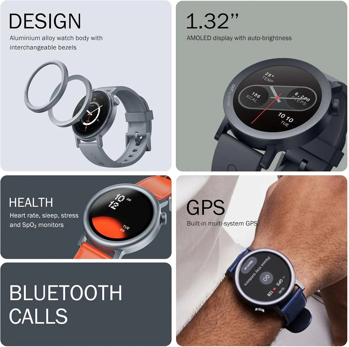 Global Version CMF by Nothing Watch Pro 2 1.32" AMOLED Bluetooth 5.3