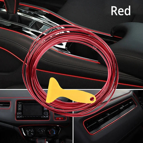 Car Moulding Decoration Flexible Strips 5M Interior Auto Mouldings Car