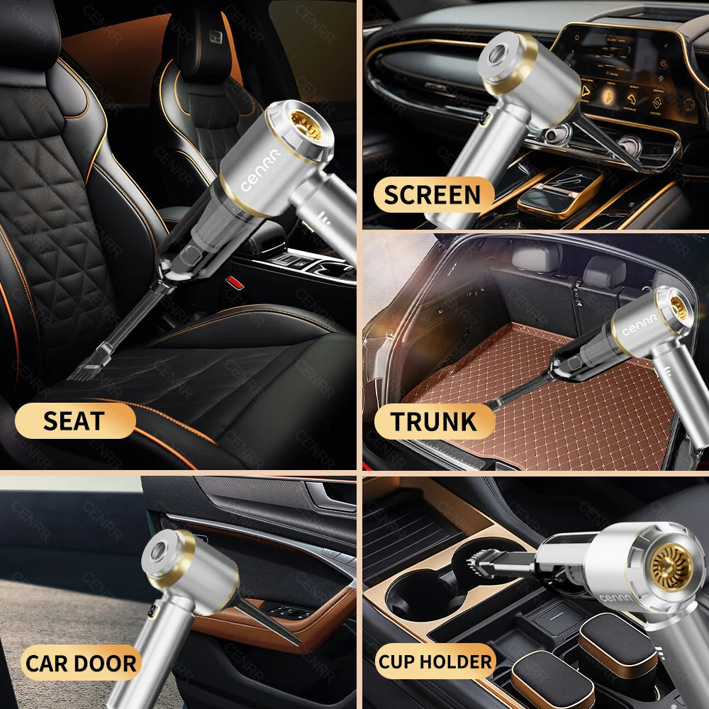 CENRR 360000PA Mini Car Vacuum Cleaner Cordless Powerful Wireless Car