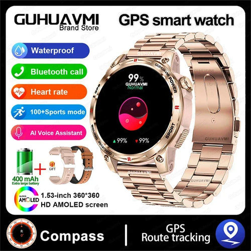 Outdoor Professional GPS Trajectory Smart Watch 1.5" HD Screen