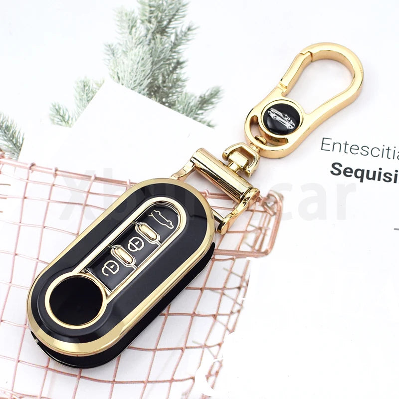 3 Buttons TPU Car Key Cover Case Remote Auto Folding Flip Key Case for