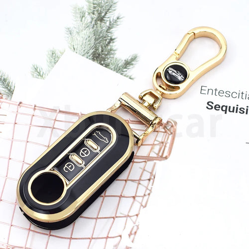 3 Buttons TPU Car Key Cover Case Remote Auto Folding Flip Key Case for