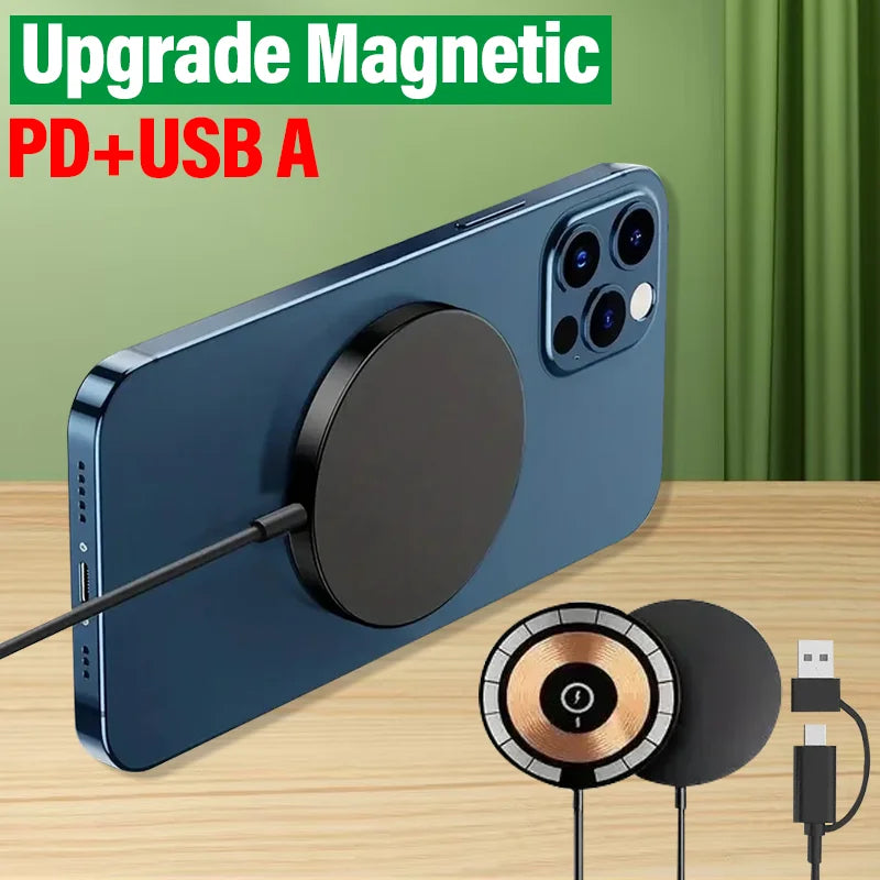 Magnetic 30W Wireless Charger Pad Stand for iPhone 15 14 13 12 11 Pro
