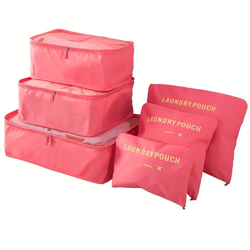6 Pcs Travel Luggage Storage Bags, Versatile Lightweight Storage