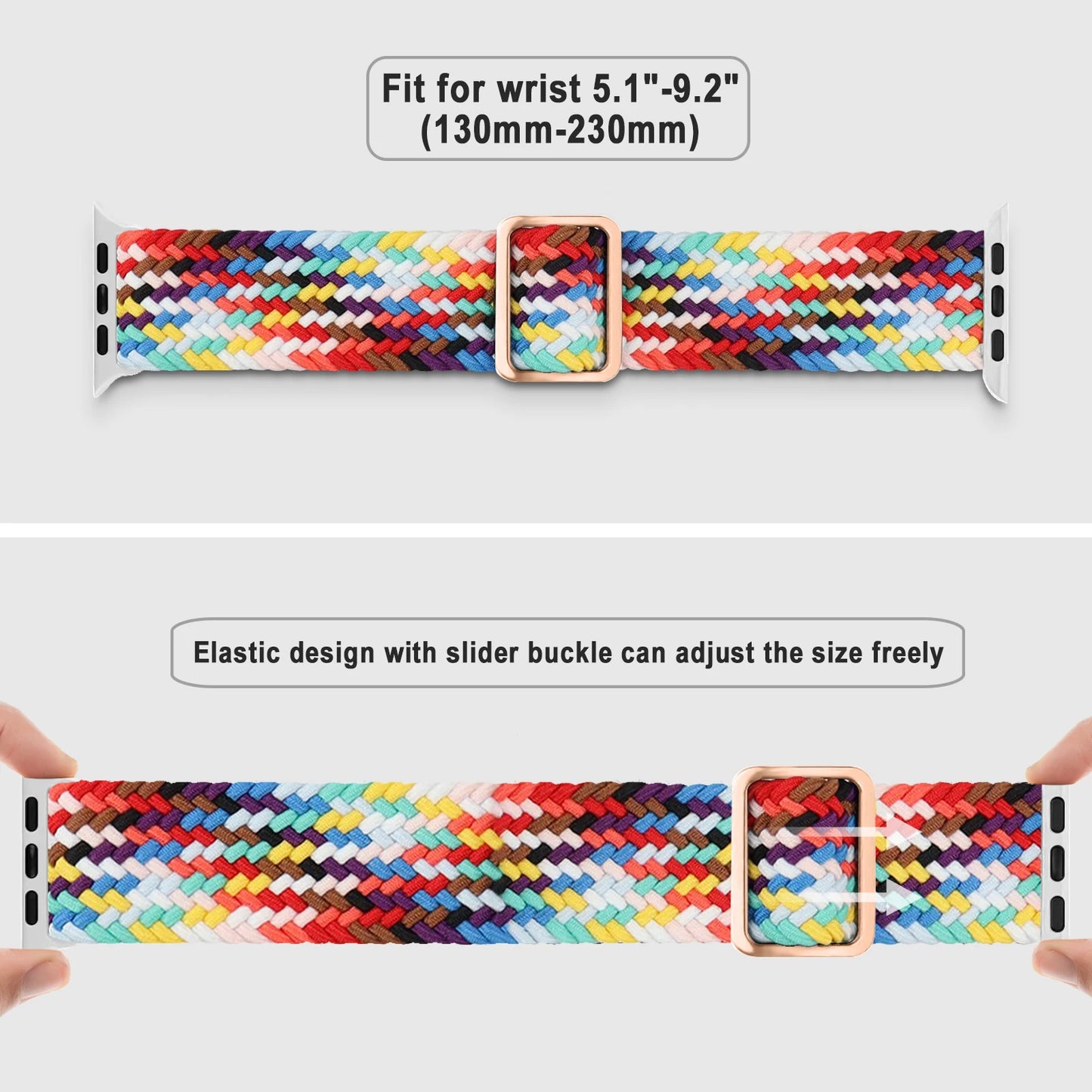 Braided Solo Loop For Apple watch band 45mm 44mm 40mm 49mm 38 41mm