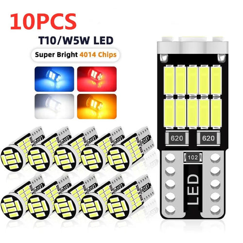2/6/10/20/30/40/50pcs T10 W5W 194 501 Led Canbus No Error Car Interior