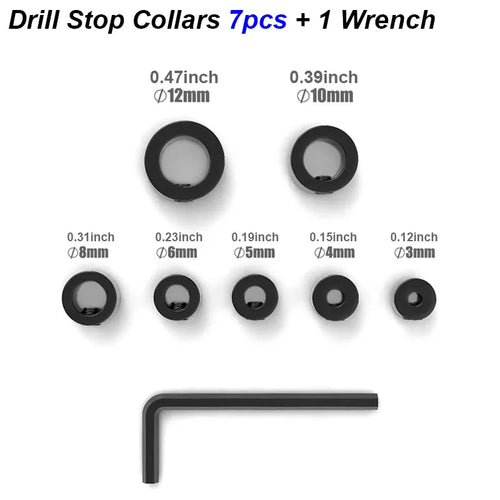 Drill Stoper Collar Set Stop Bit Ring Shaft Limit Metric Lock Steel