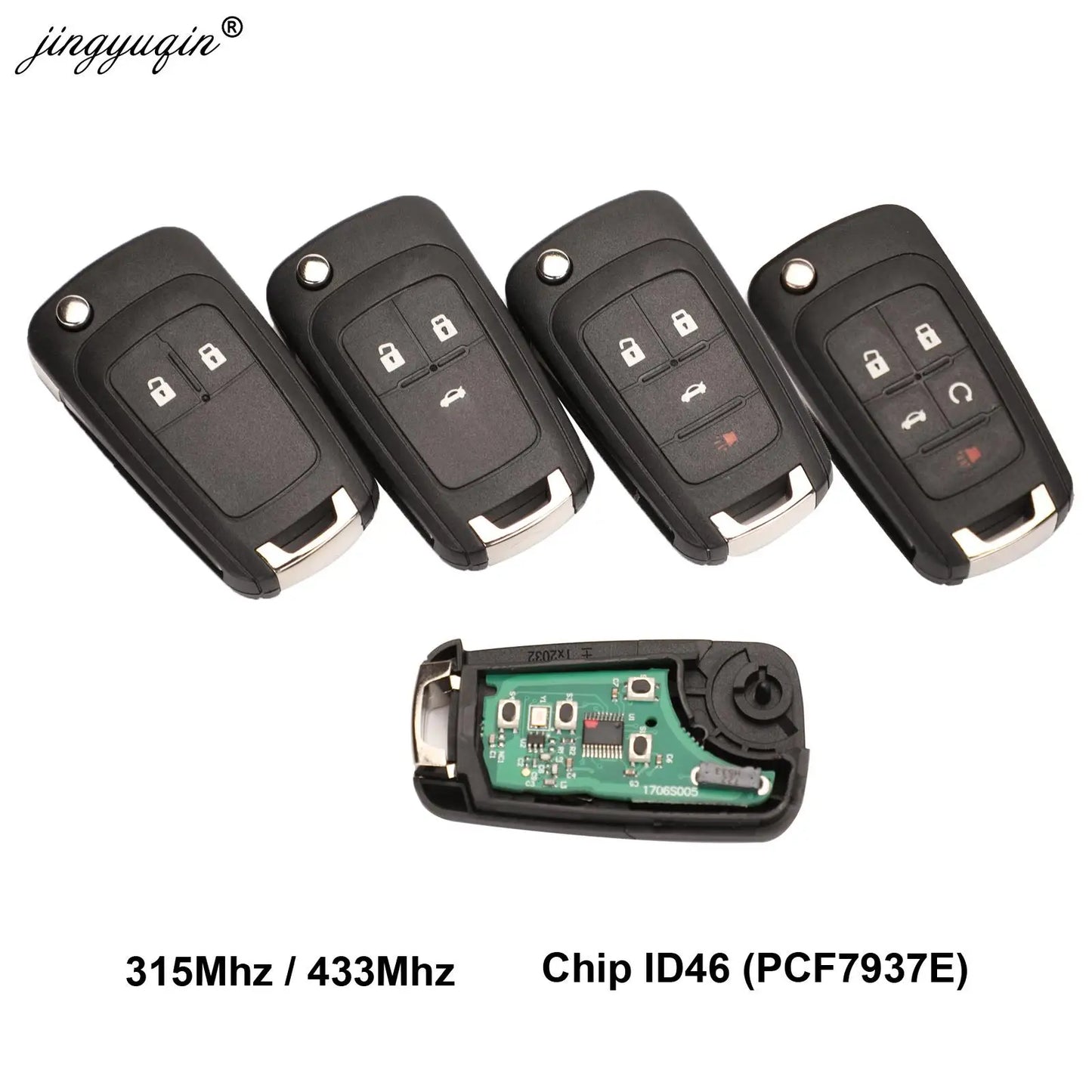 jingyuqin 2/3/4/5 Buttons Car Remote Key DIY for OPEL/VAUXHALL Astra J