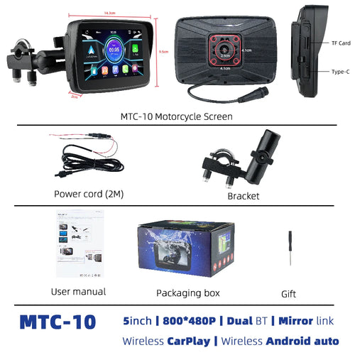 EKIY Motorcycle Navigation Carplay Display Screen Portable Motorcycle