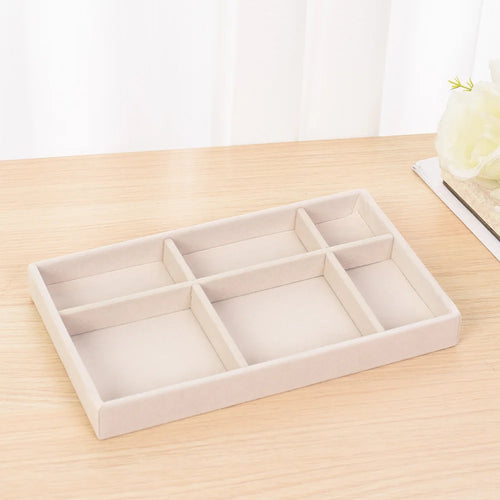 Jewelry Storage Box Earring Ring Necklace Brooch Holder Flannelette