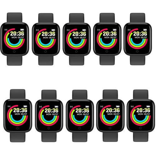 10Pcs D20 Smart Watch for Men Women Smartwatch Y68 Fitness Tracker